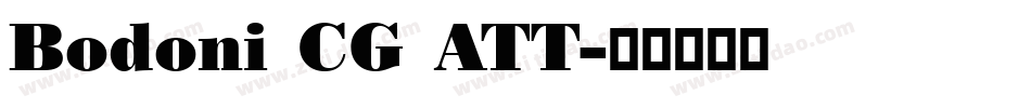 Bodoni CG ATT字体转换
